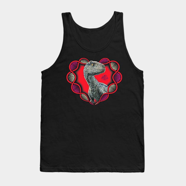 Jurassic World Blue the Raptor Valentine’s Day Tank Top by jadolomadolo